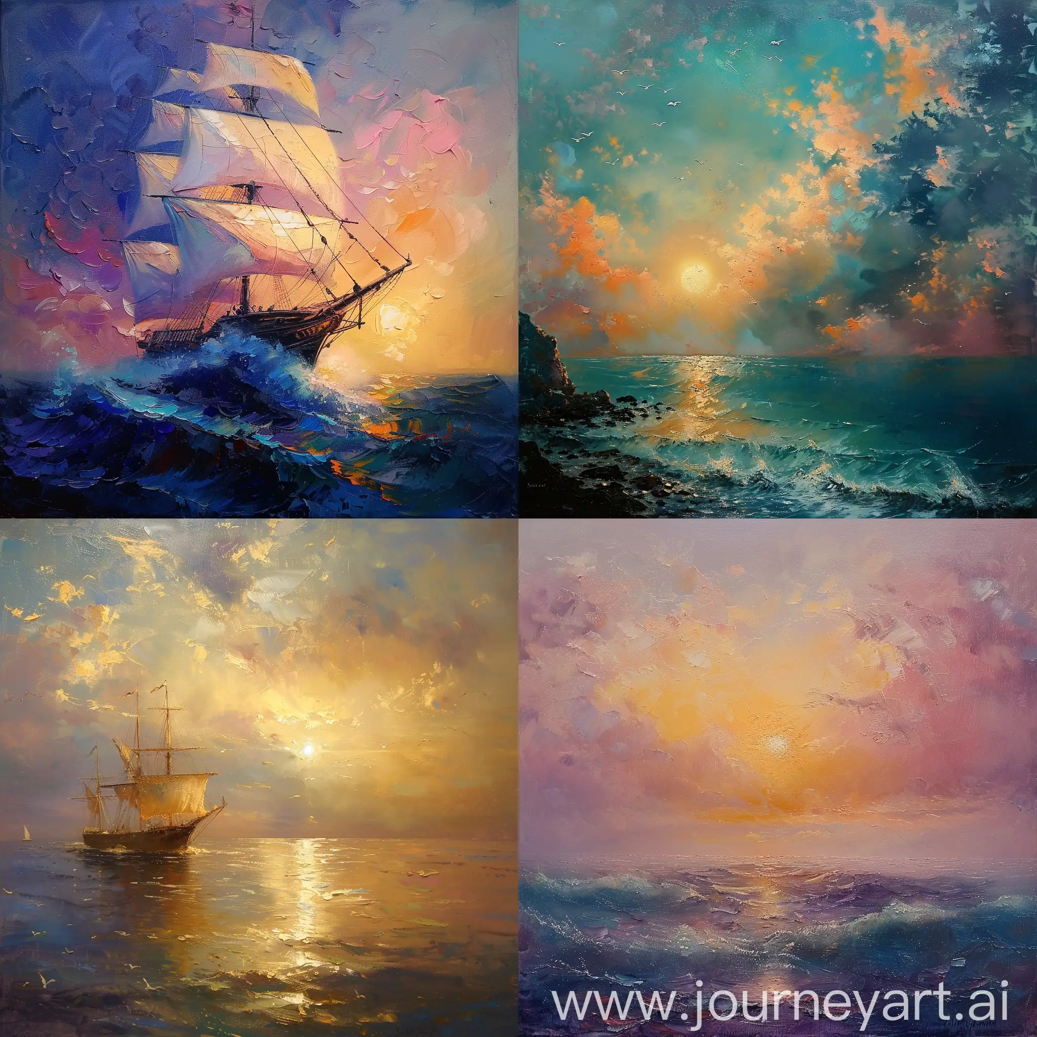 Ocean-Sunset-Painting-in-Aivazovsky-Style