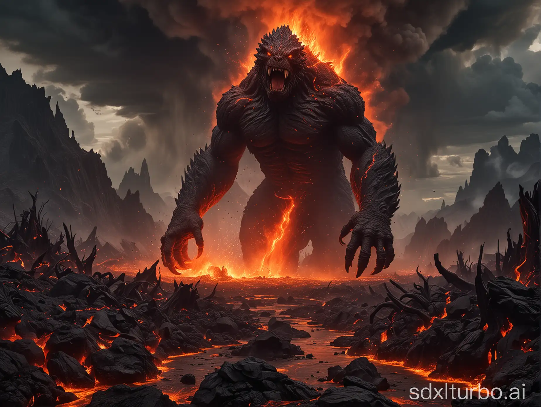 Majestic-Birth-of-a-Lava-Monster-Amidst-Volcanic-Fury