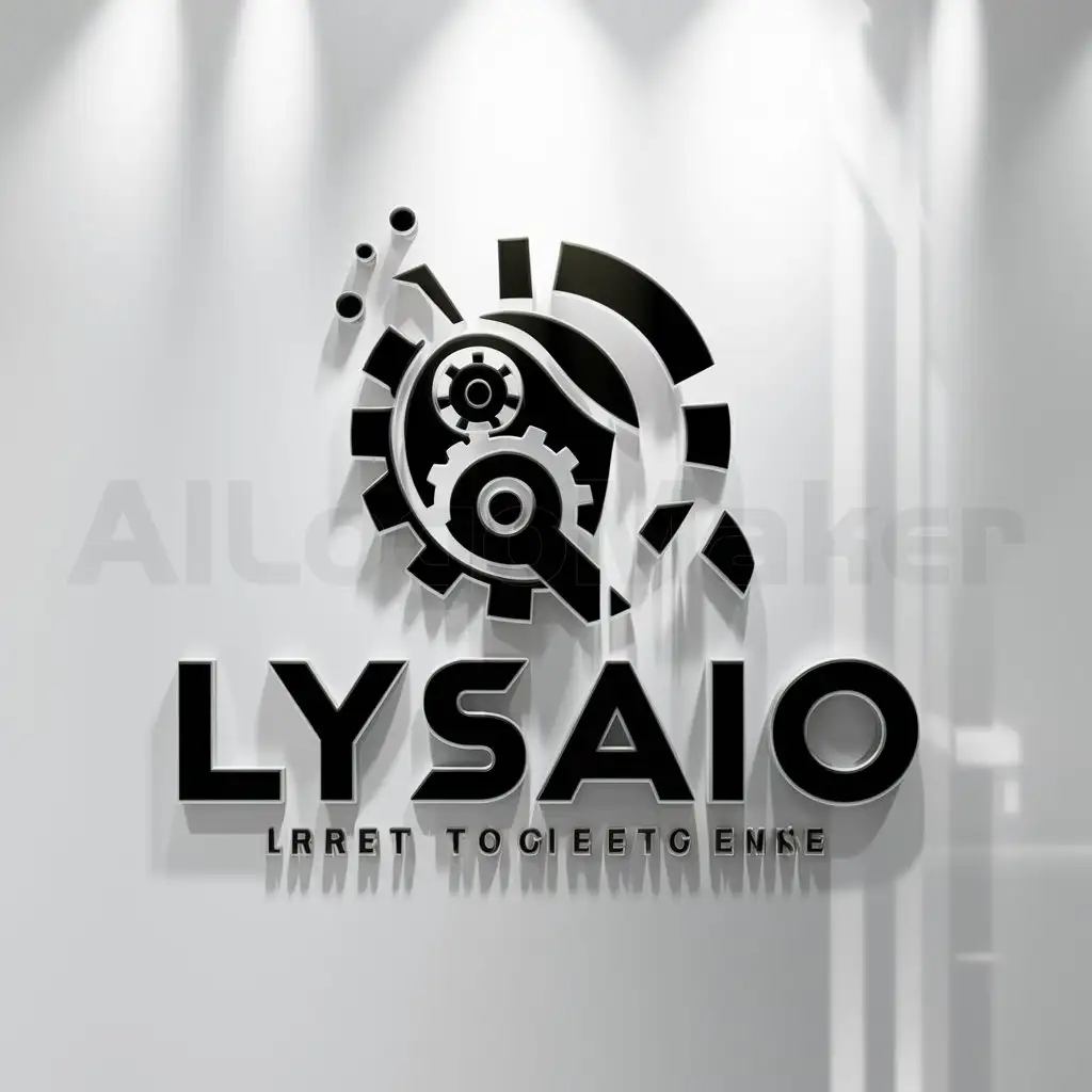 a logo design,with the text "LysAIO", main symbol:robot, program,Moderate,clear background