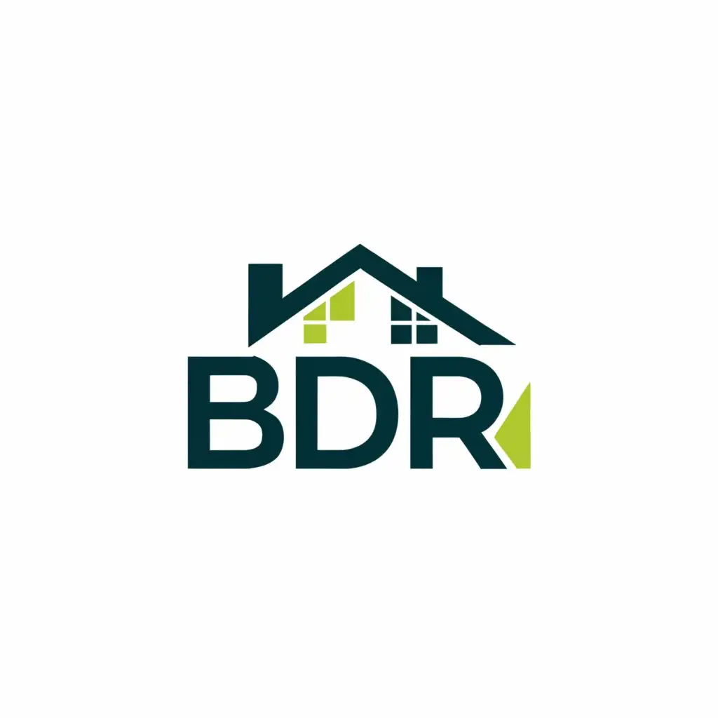 a logo design,with the text "BDR", main symbol:House,Moderate,be used in Construction industry,clear background