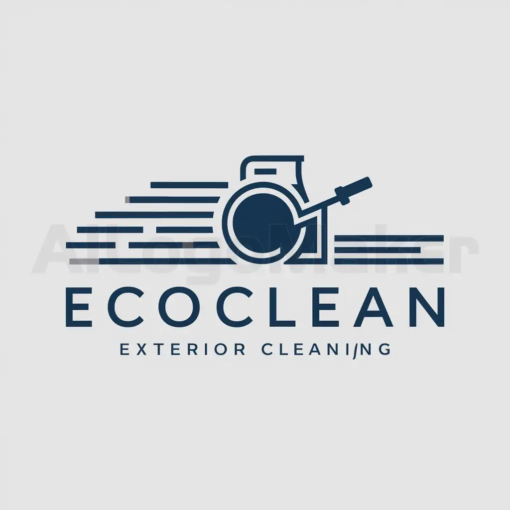 LOGO-Design-for-EcoClean-Minimalistic-Power-Washer-Emblem-for-Exterior-Cleaning