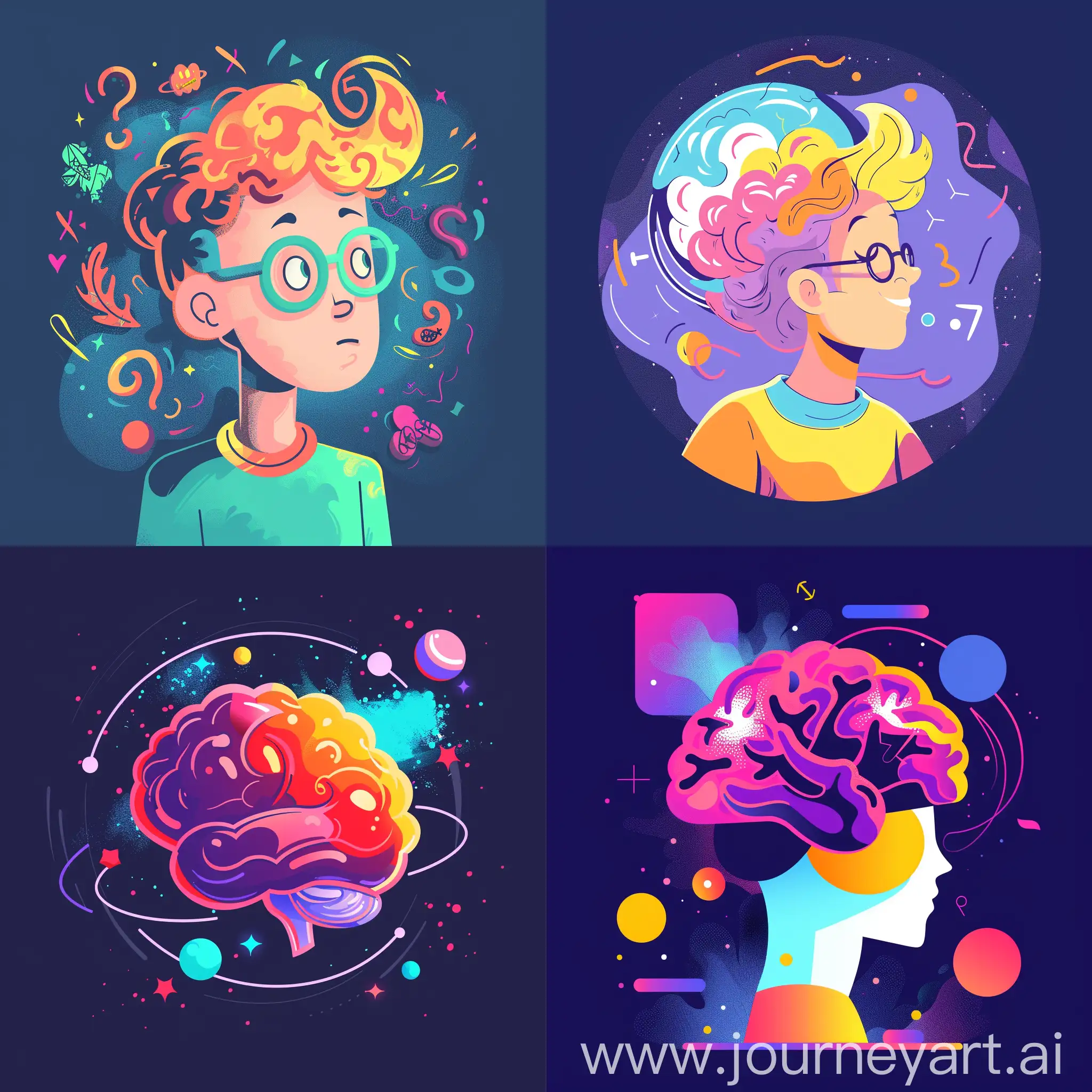Generate an avatar for a Telegram channel called "ГоловоФакт" (BrainFact). The channel is focused on quizzes, puzzles, and interesting facts. The avatar should be engaging and convey the theme of brain teasers and knowledge.