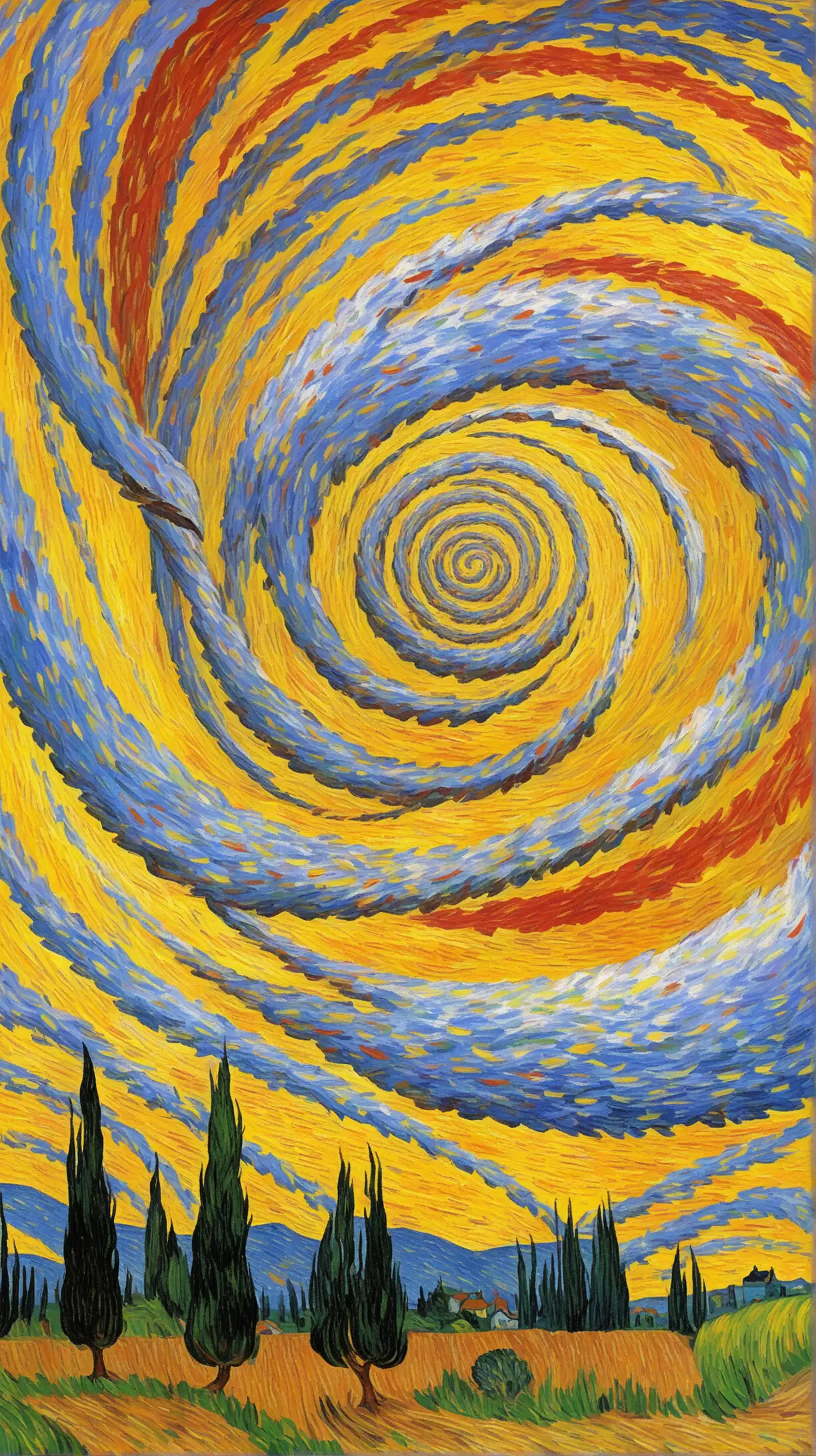 dadaist swirling timedialation, post-impressionism 