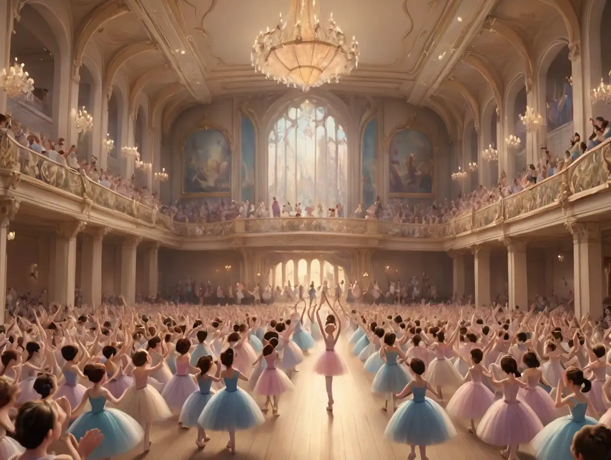 many people clap, ballet grand hall, 3d disney inspire