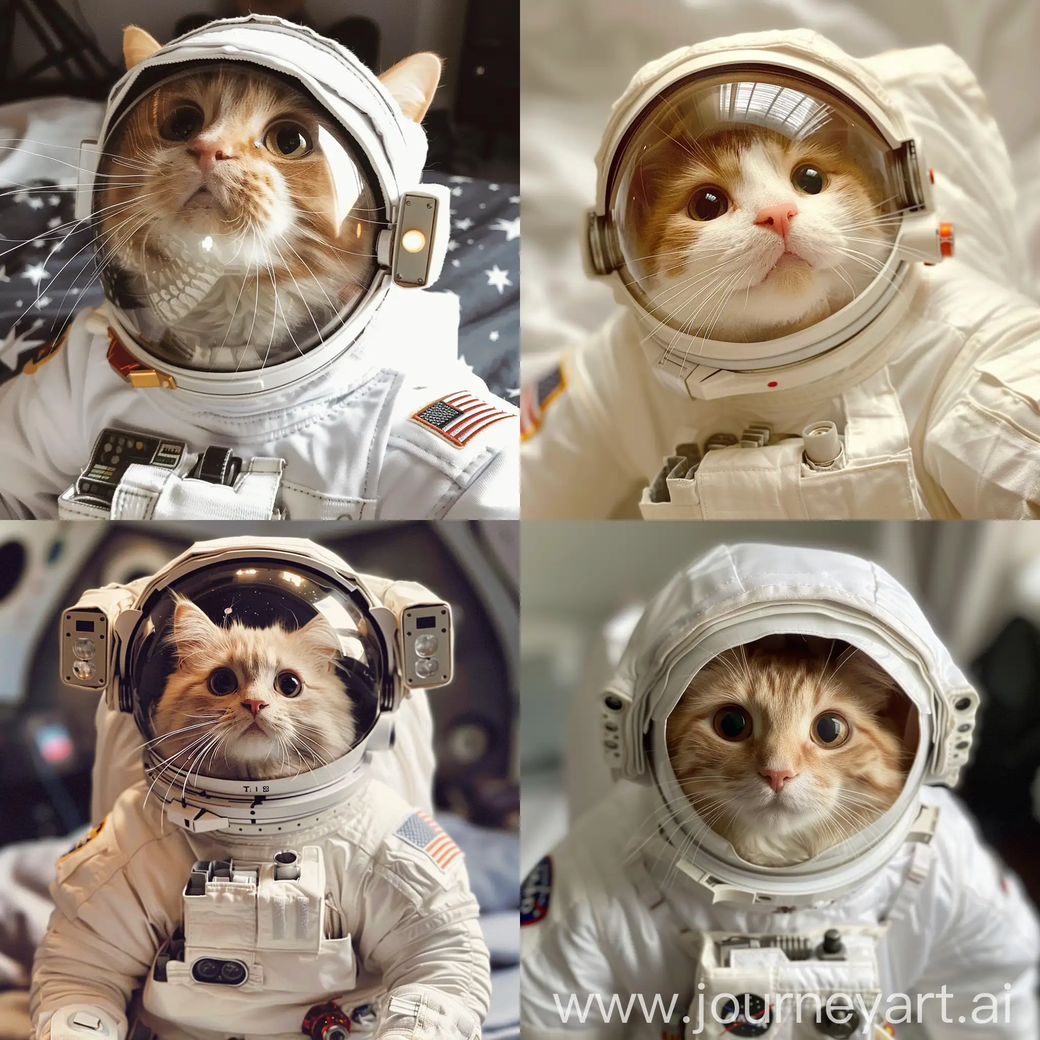 cat in an astronaut costume