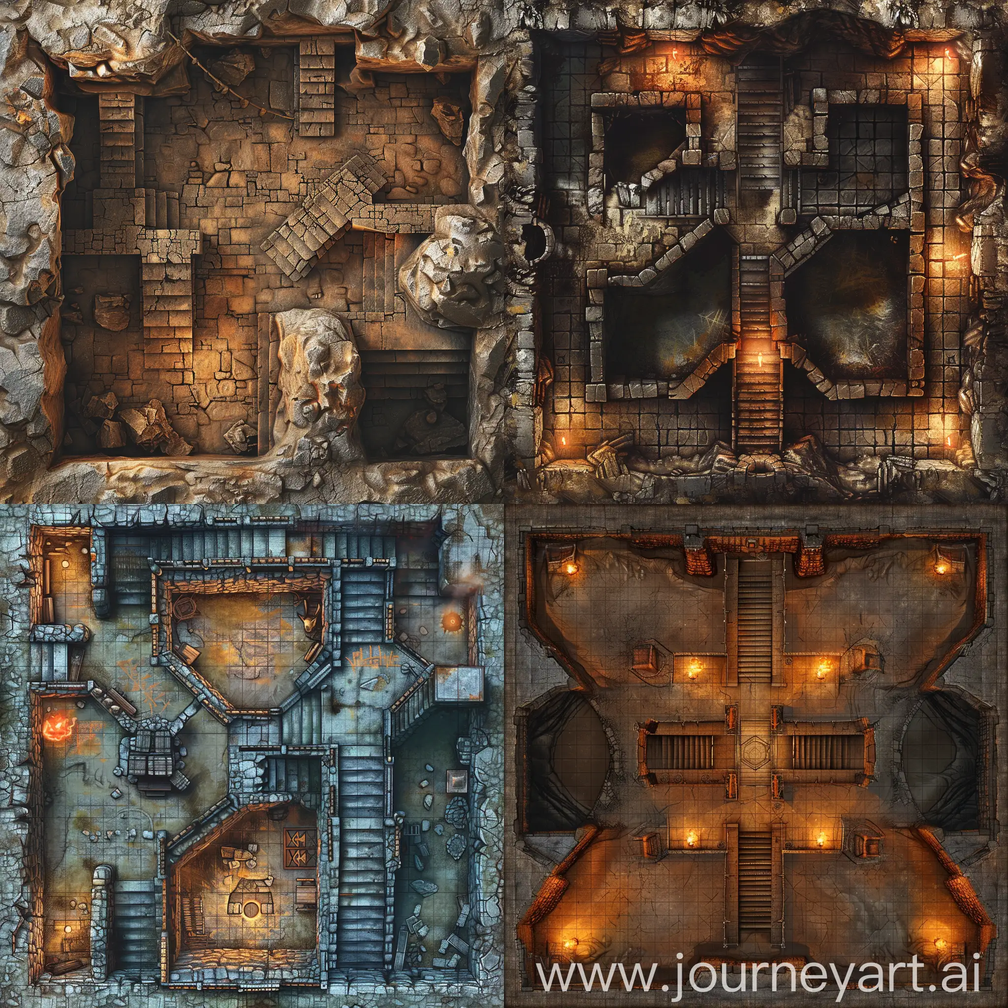 Underground-Dungeon-Battle-Map-with-Secret-Entrance
