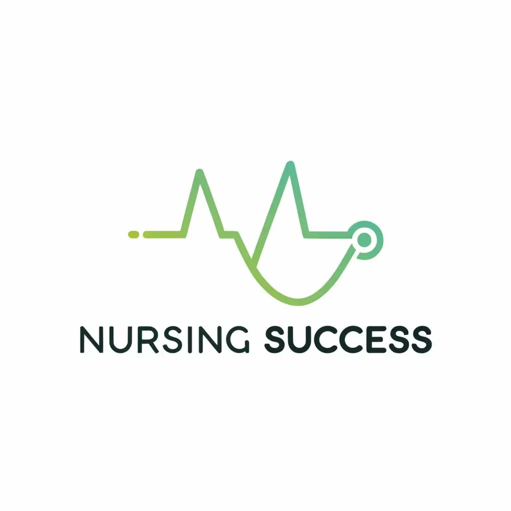 a logo design,with the text "Nursing Success", main symbol:ECG graph,Moderate,be used in Medical Dental industry,clear background
