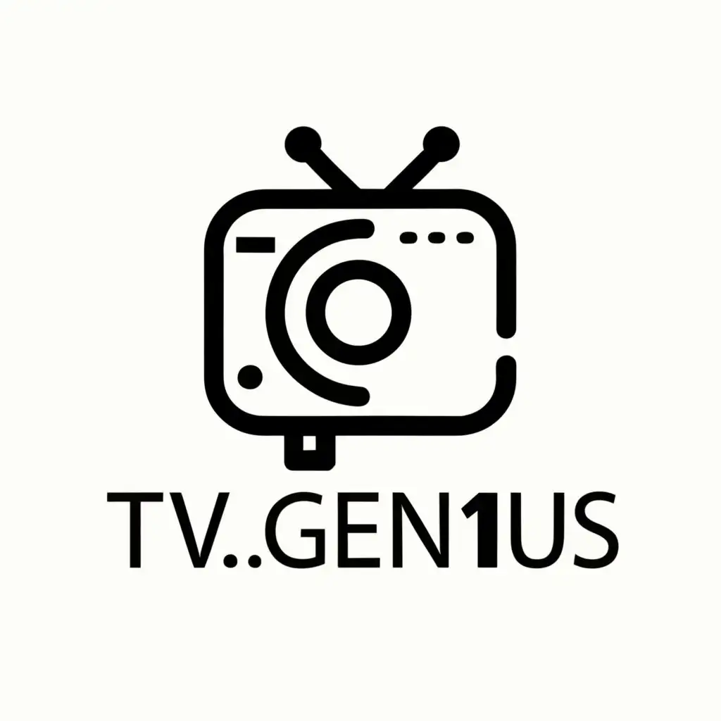 a logo design,with the text "tv.gen1us", main symbol:youtube, camera, ,Moderate,clear background