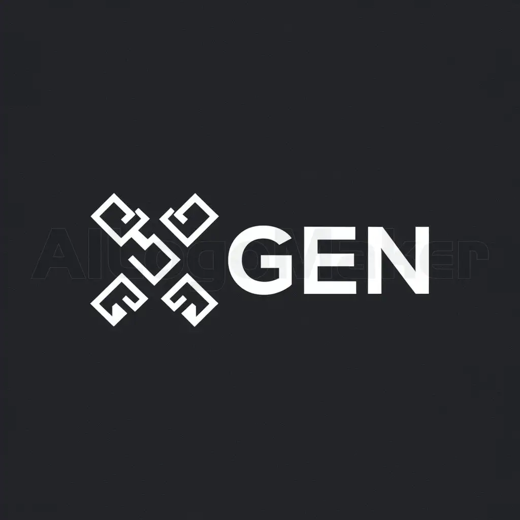 a logo design,with the text "Gen", main symbol:x made with house keys,complex,be used in Others industry,clear background