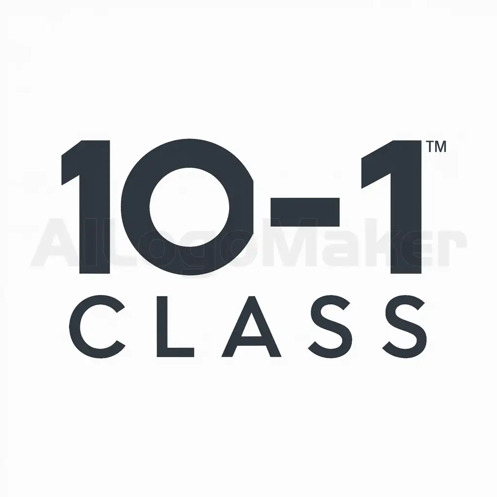 a logo design,with the text "10-1 class", main symbol:10-1,Moderate,be used in Education industry,clear background