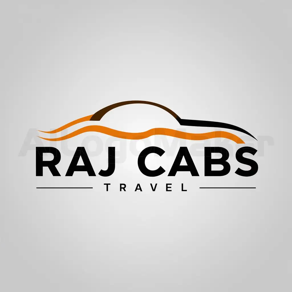 a logo design,with the text "Raj cabs", main symbol:Car,Moderate,be used in Travel industry,clear background