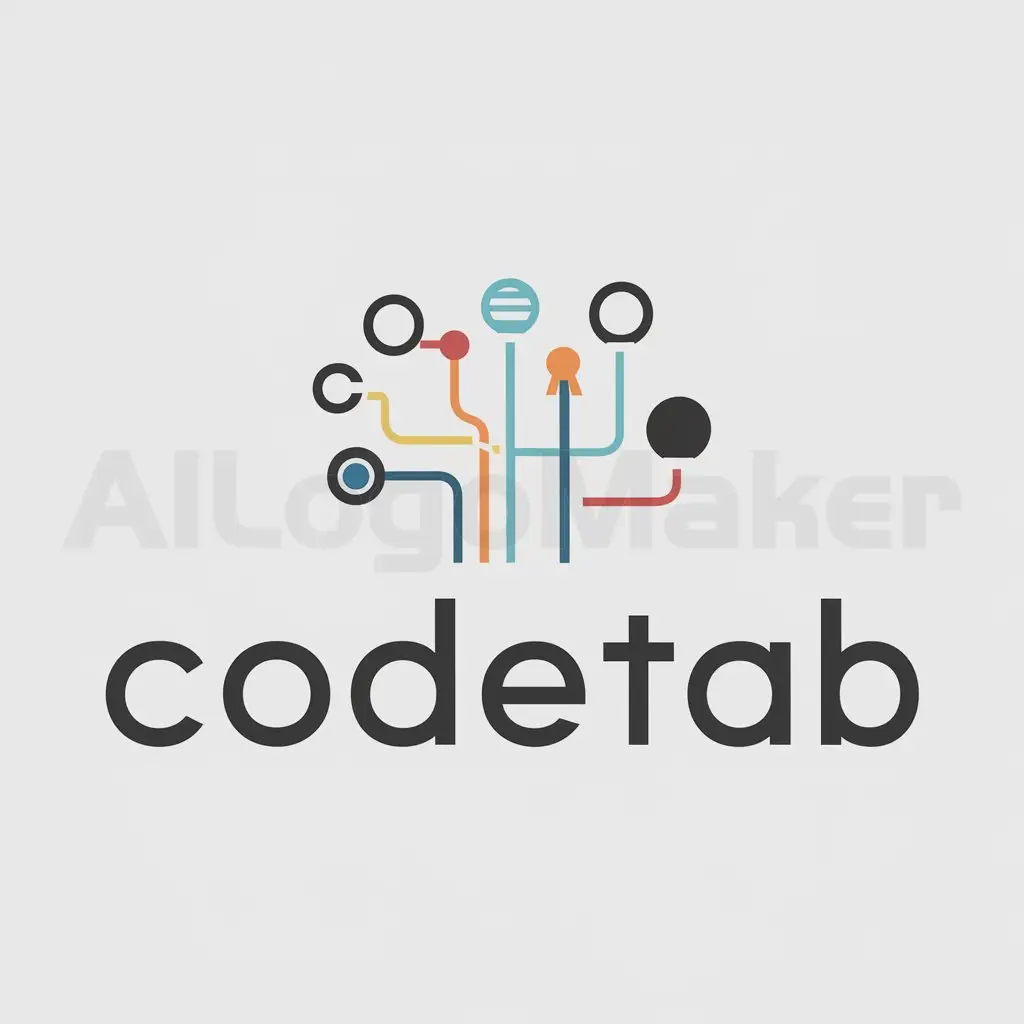 a logo design,with the text "CodeTab", main symbol:plugins,Moderate,be used in Programmer industry,clear background