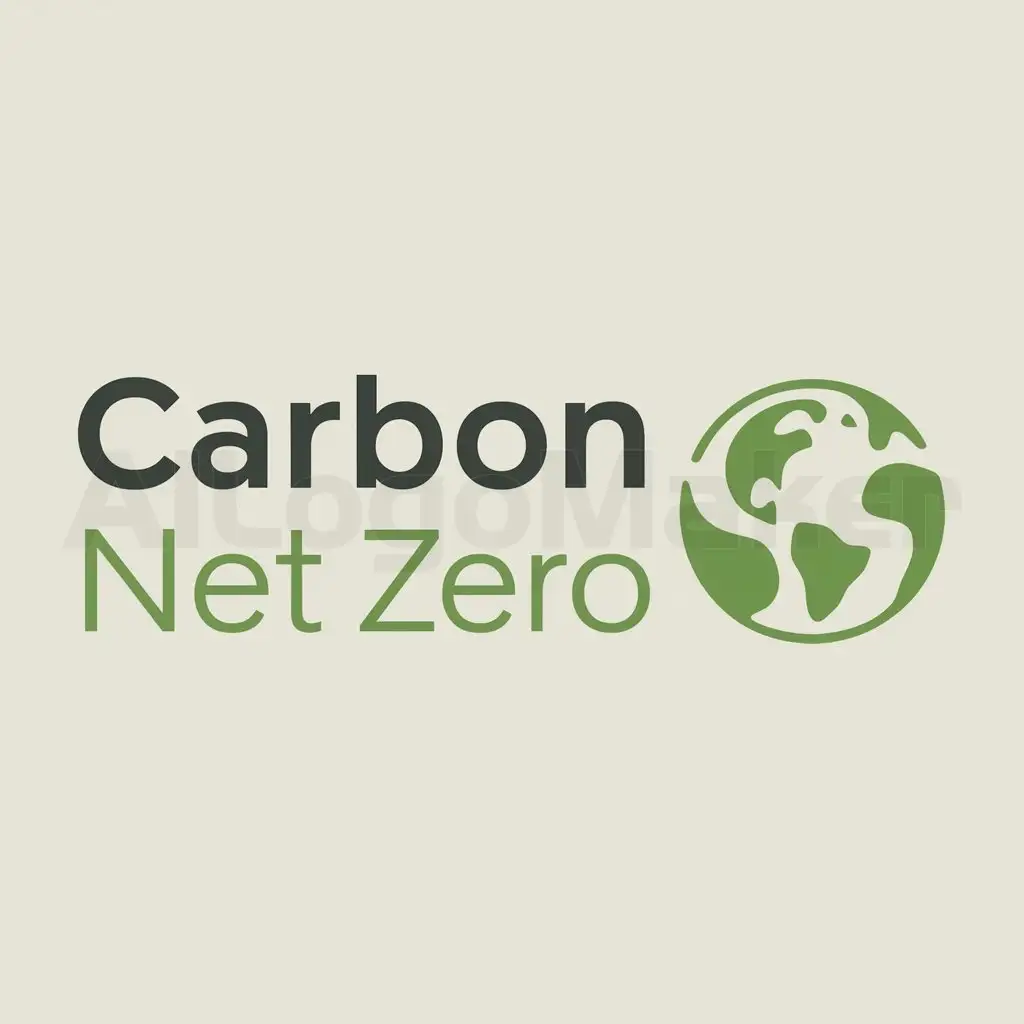 a logo design,with the text "Carbon Net Zero", main symbol:la planete terre verte,Moderate,clear background