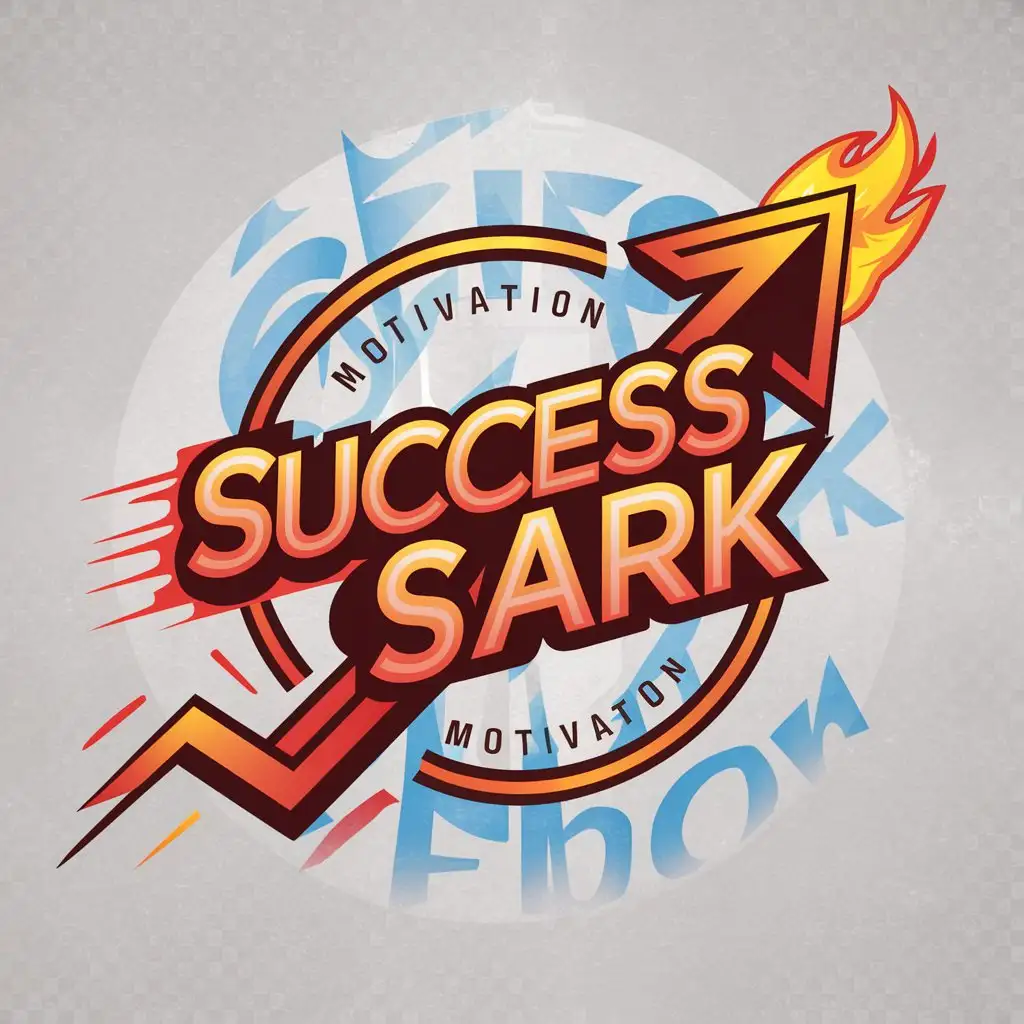 a logo design,with the text "Success Spark", main symbol:Create a dynamic and uplifting logo for my motivation page, which inspires and empowers individuals to achieve their personal and professional goals. The design should evoke a sense of energy, positivity, and growth, incorporating elements that symbolize progress and success. Use vibrant colors and modern typography to capture the spirit of motivation and enthusiasm.,Moderate,clear background