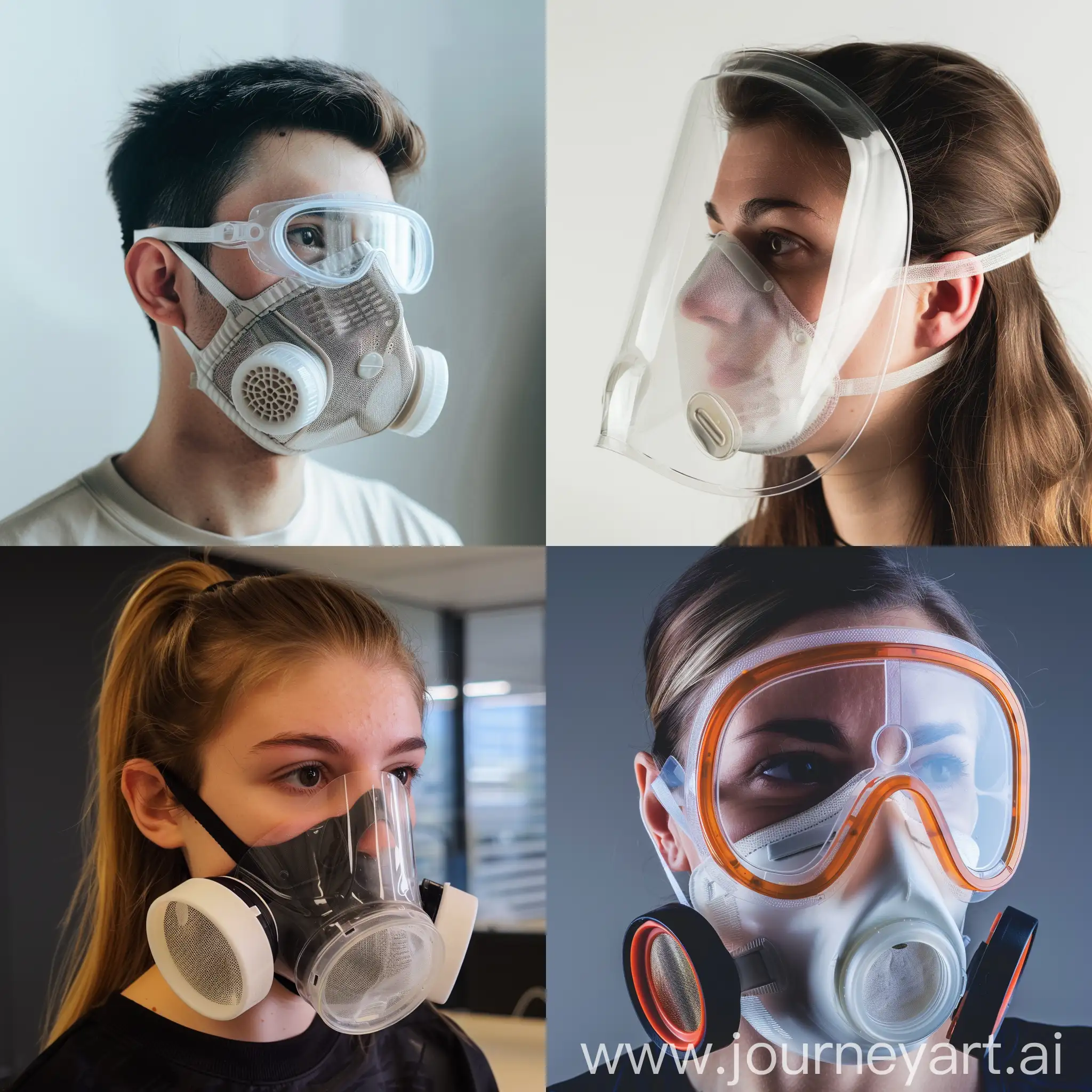 Respiratory-Protective-Mask-with-Transparent-Screen-and-HEPA-Filters