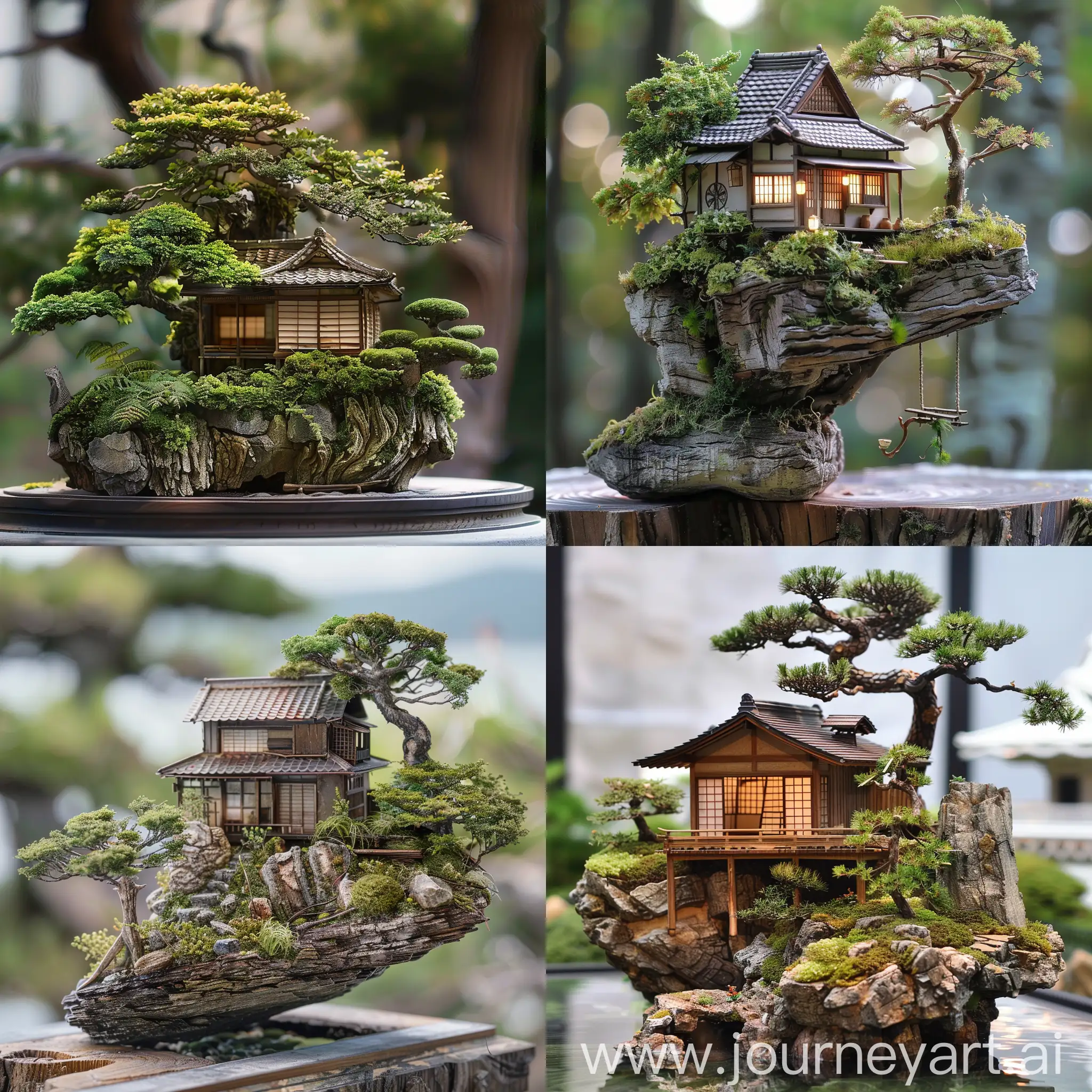 A tiny Japanese house in a bonsai world 