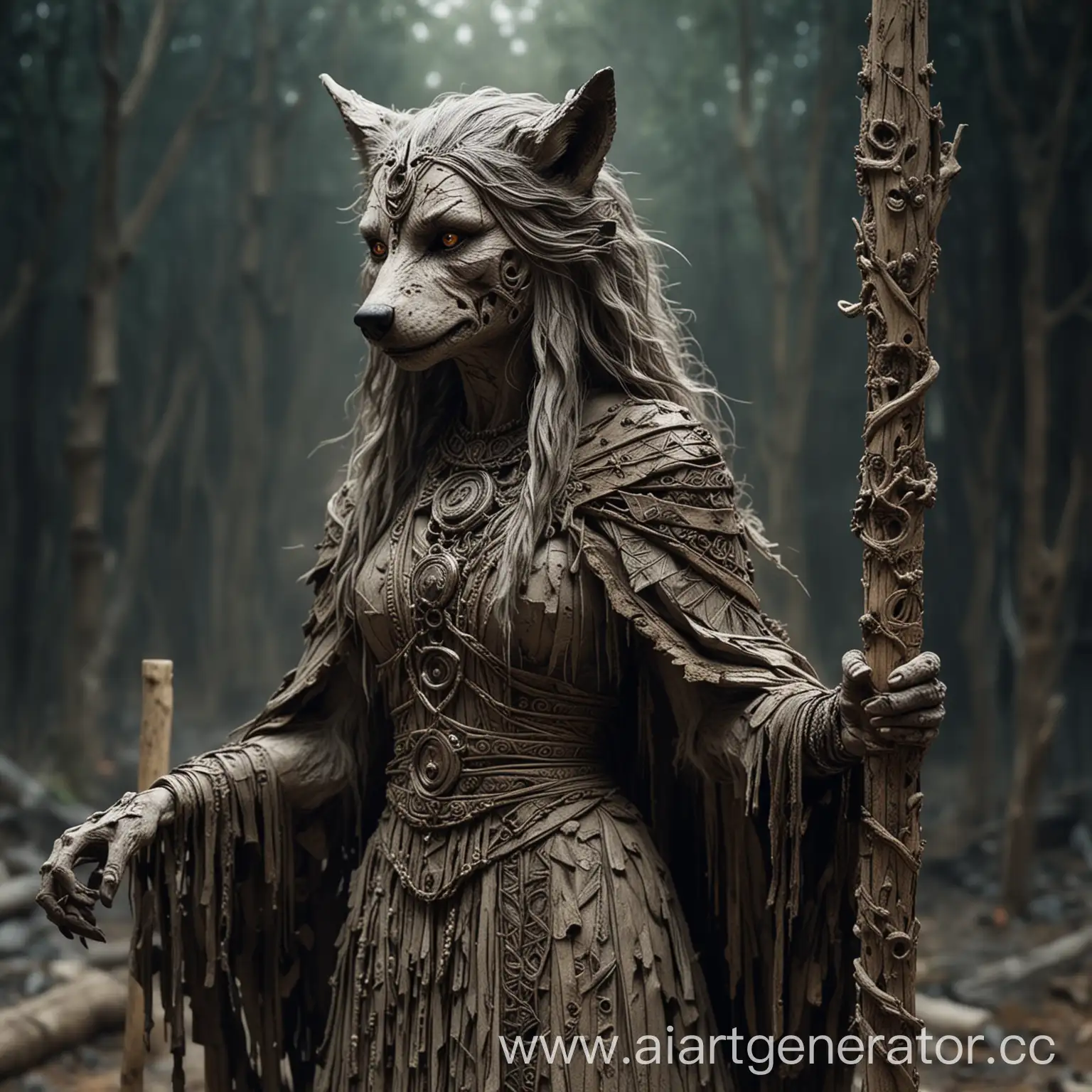Elderly-Feral-SheWolf-Priestess-with-Intricately-Adorned-Ash-Staff