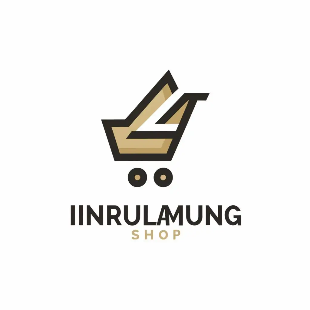 a logo design,with the text "Inrulamung shop", main symbol:Sales logo with the text 'inrulamung shop',Moderate,be used in Education industry,clear background