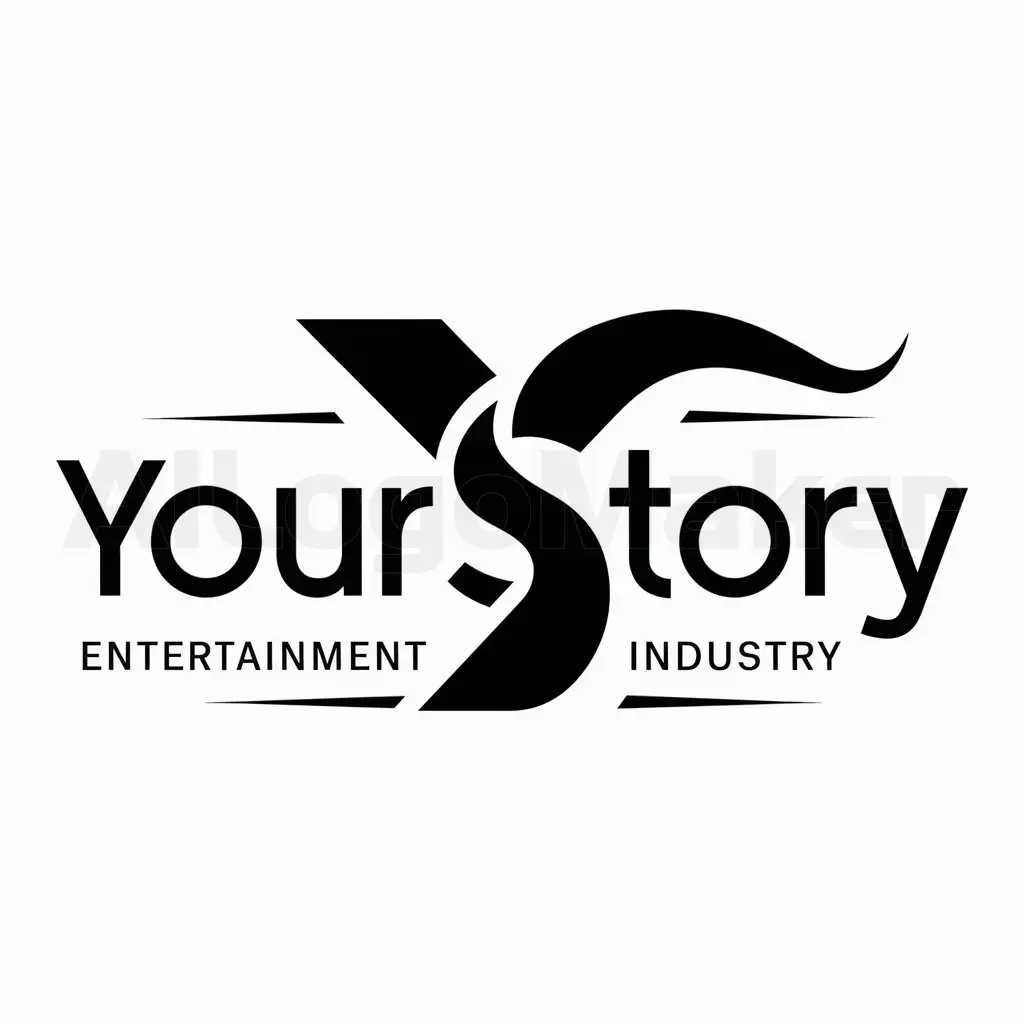 a logo design,with the text "yourstory", main symbol:Y
,Moderate,be used in Entertainment industry,clear background