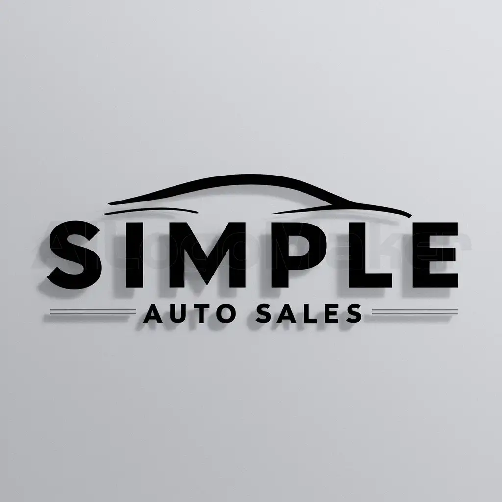 a logo design,with the text "SIMPLE", main symbol:simple AUTO PRODAJA AUTOnblack letters,Moderate,be used in Retail industry,clear background
