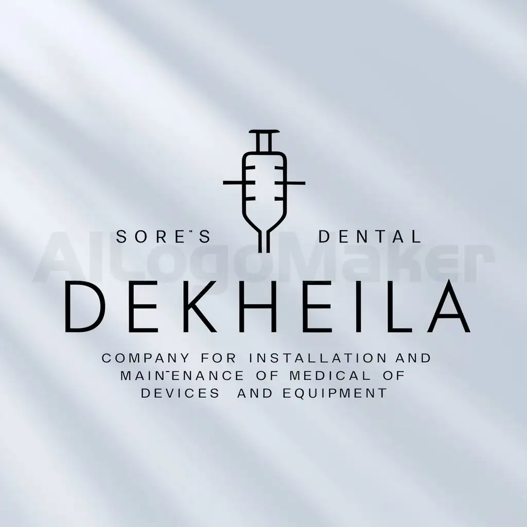 a logo design,with the text "Dekheila Company for Installation and Maintenance of Medical Devices and Equipment", main symbol:Medical device,Moderate,be used in Medical Dental industry,clear background