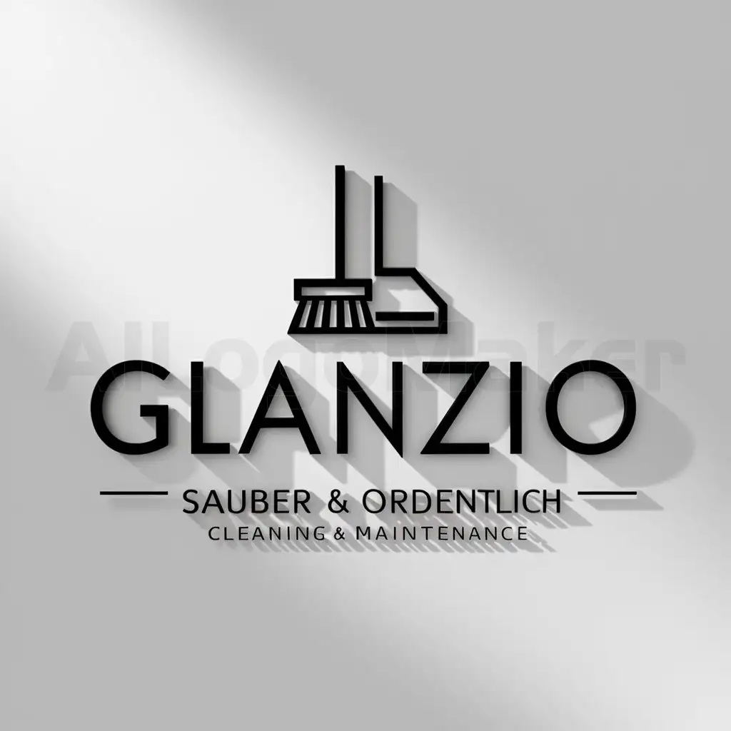 a logo design,with the text "Glanzio", main symbol:Sauber & Ordentlich,Moderate,be used in reinegung industry,clear background