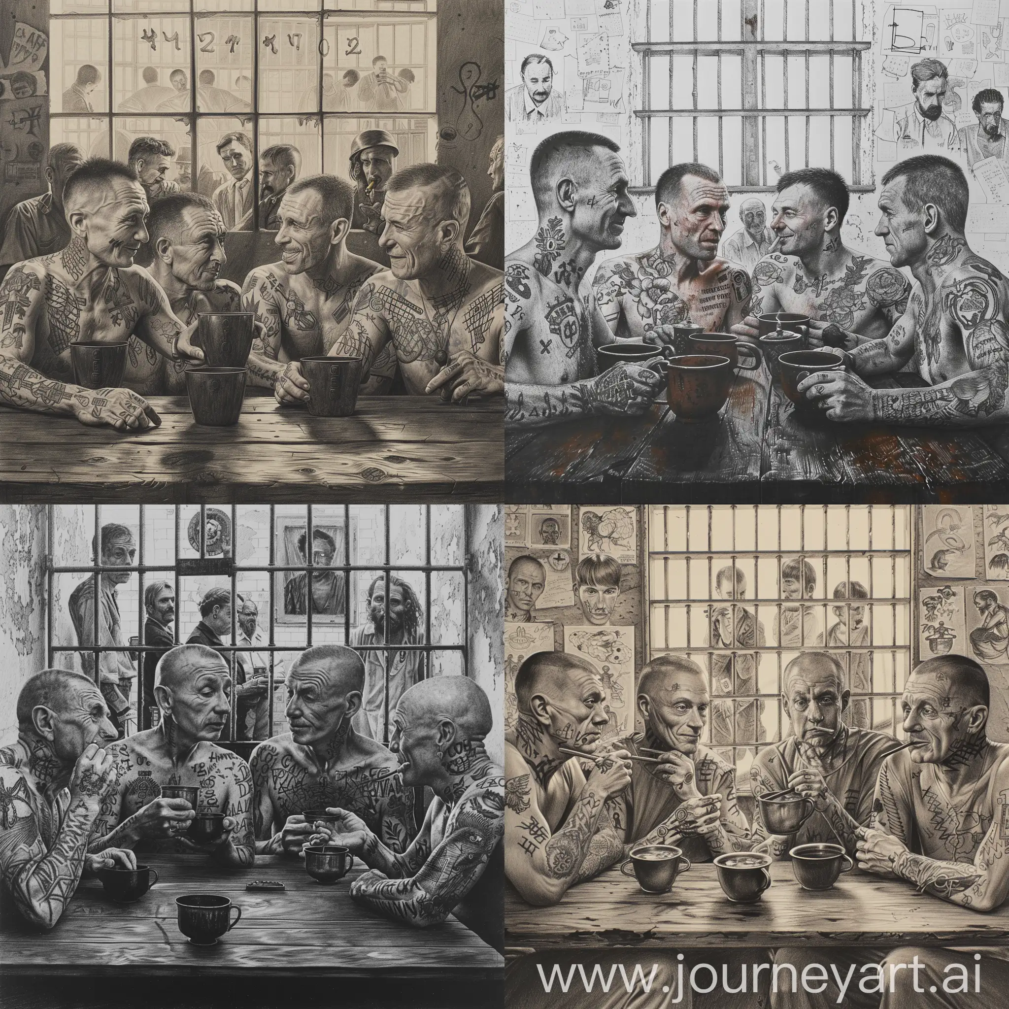 Authentic-Prison-Scene-Inmates-Sharing-Tea-and-Stories