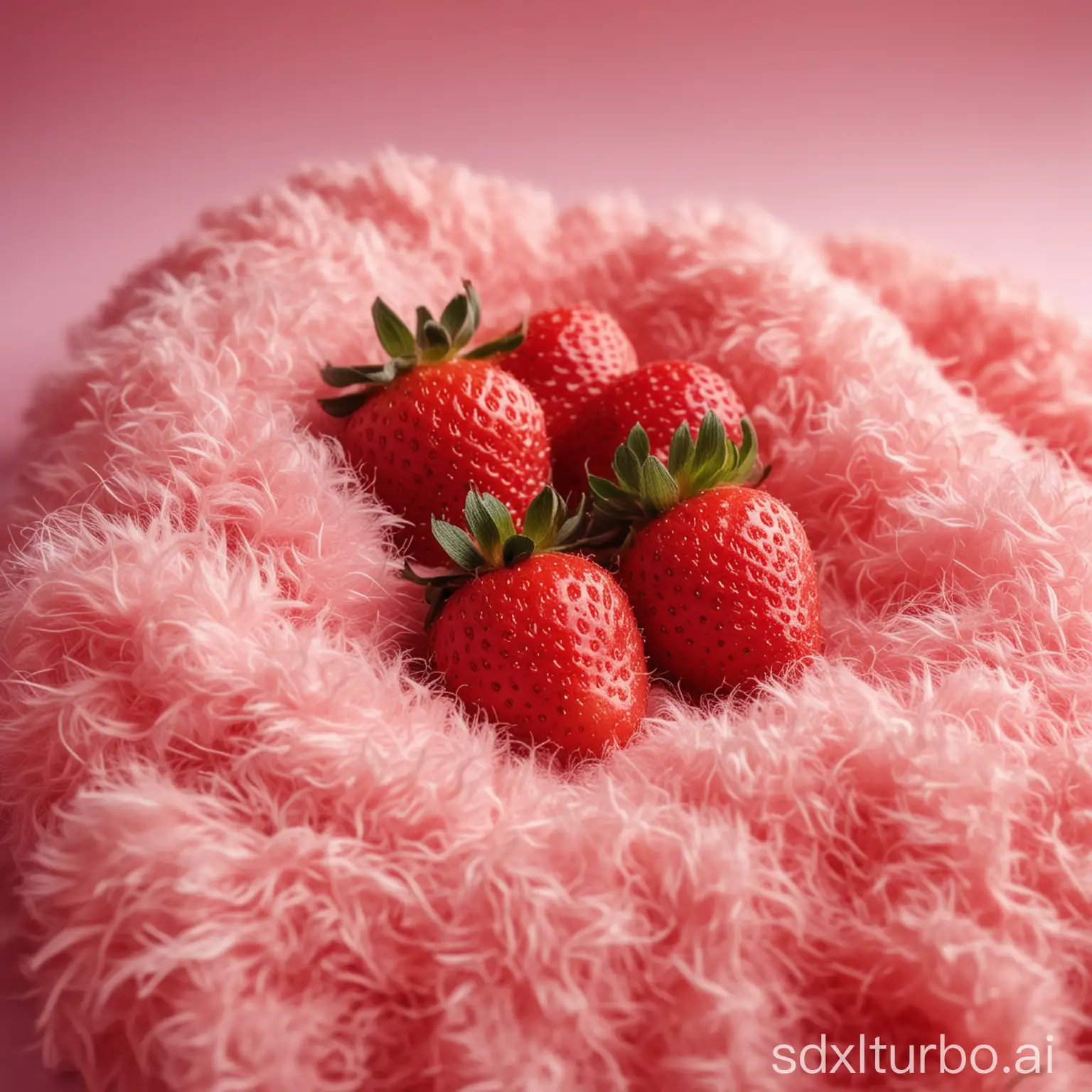 Strawberrie,fluffy,best quality, gradient, soft focus