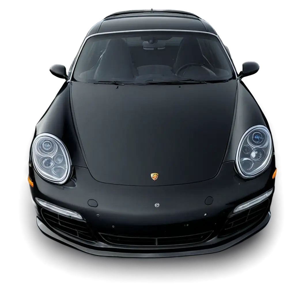 porsche 911 black from over the top