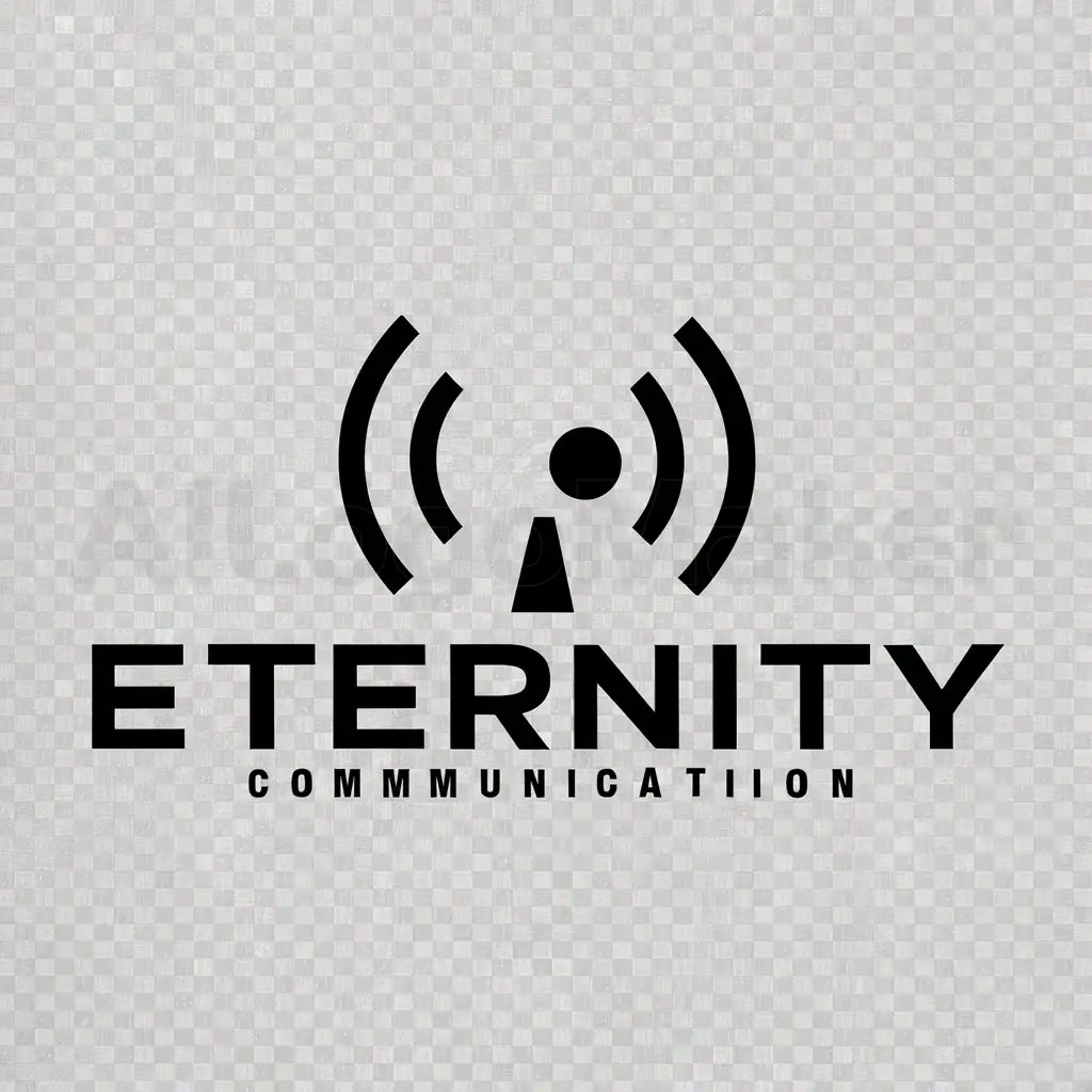 a logo design,with the text "eternity", main symbol:signal,Moderate,be used in communication industry,clear background