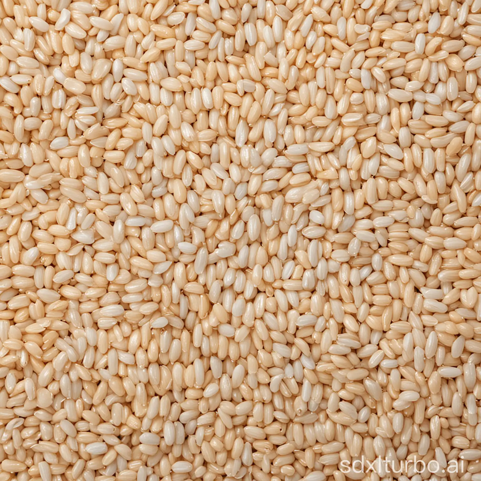 draw a white plump rice grain.