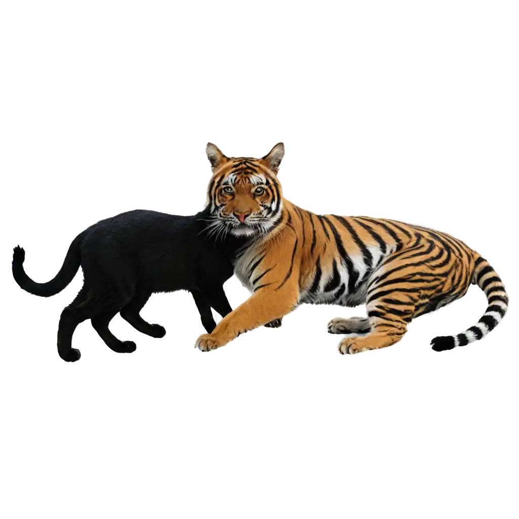 a black cat with tiger