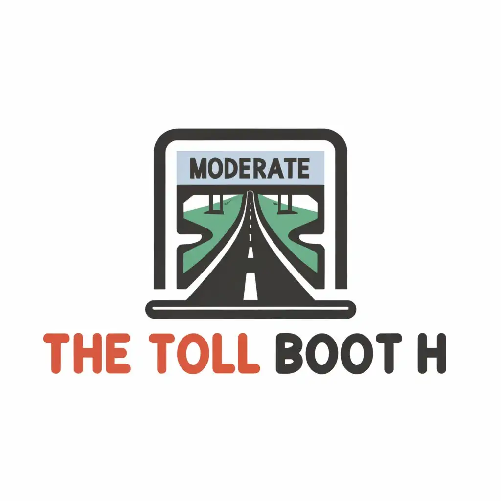 a logo design,with the text "The toll booth", main symbol:Highway sign,Moderate,be used in Travel industry,clear background