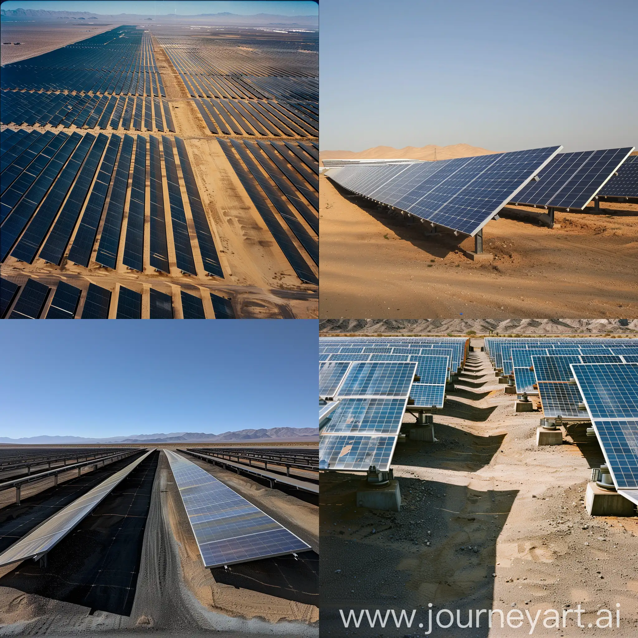 CloseUp-View-of-Solar-Panels-in-Desert-Landscape