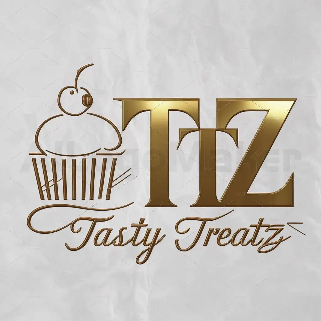 a logo design,with the text "tasty treatz", main symbol:should contain content relevant to food, should contain both logo and name, logo should contain ttz only in bold and classy font, company name should be tasty treatz,complex,be used in Restaurant industry,clear background