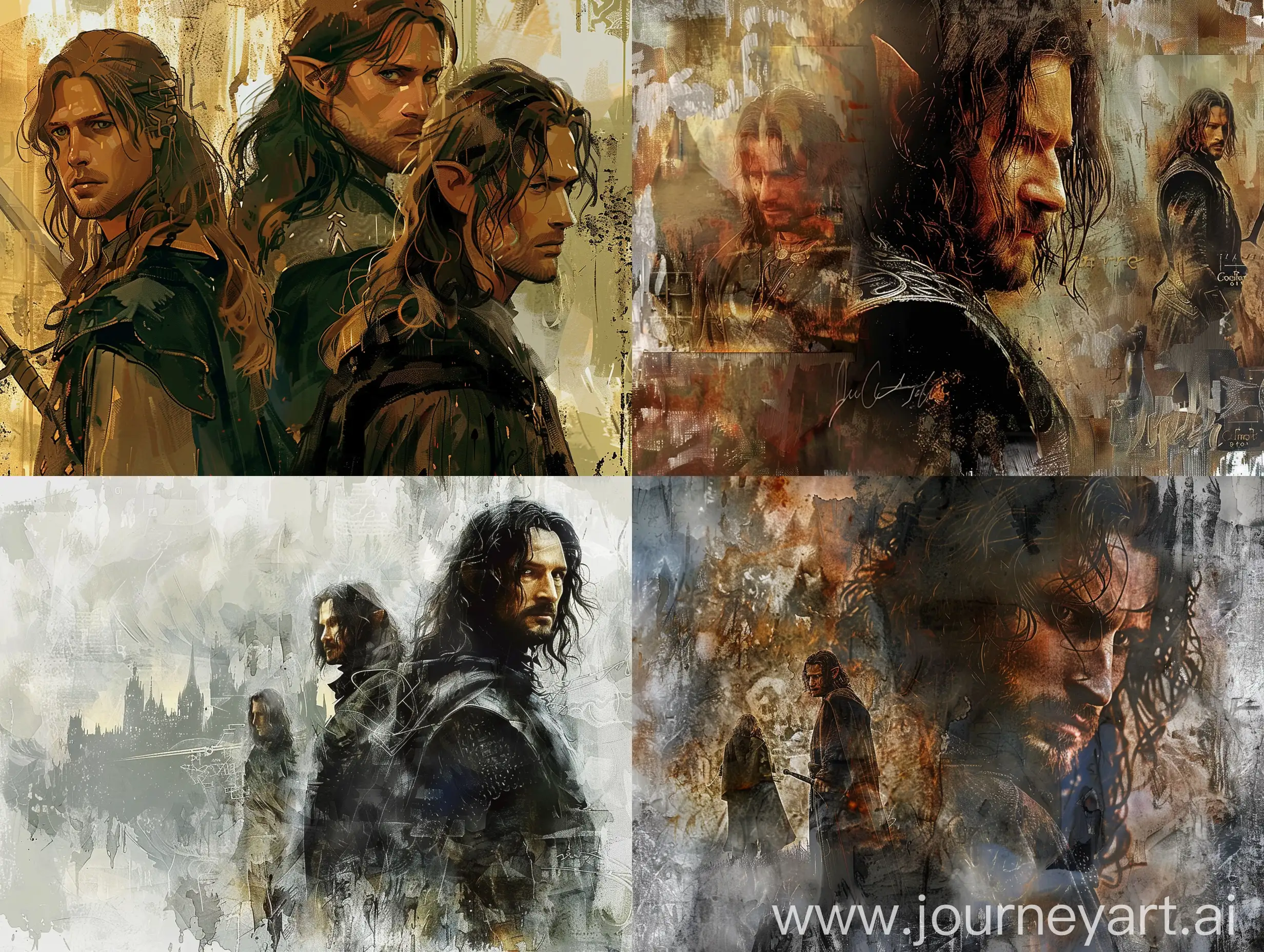 Sons-of-Gondor-Boromir-and-Faramir-Lord-of-the-Rings-Collage-Wallpaper