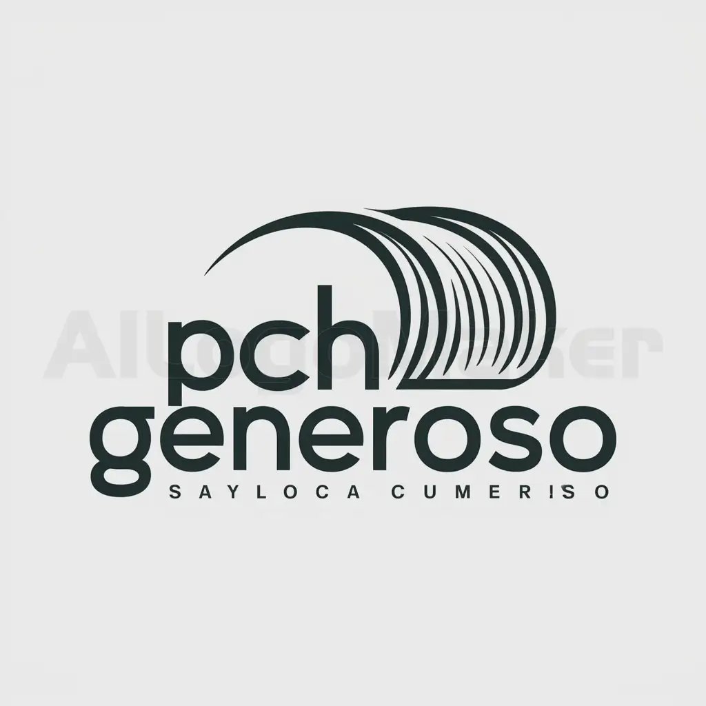 a logo design,with the text "PCH GENEROSO", main symbol:waterfall,complex,be used in Others industry,clear background