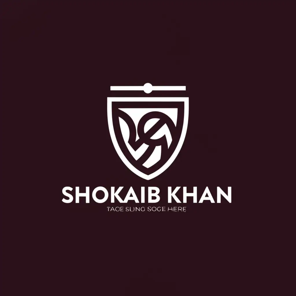 a logo design,with the text "Shokaib Khan", main symbol:football,Moderate,be used in Legal industry,clear background