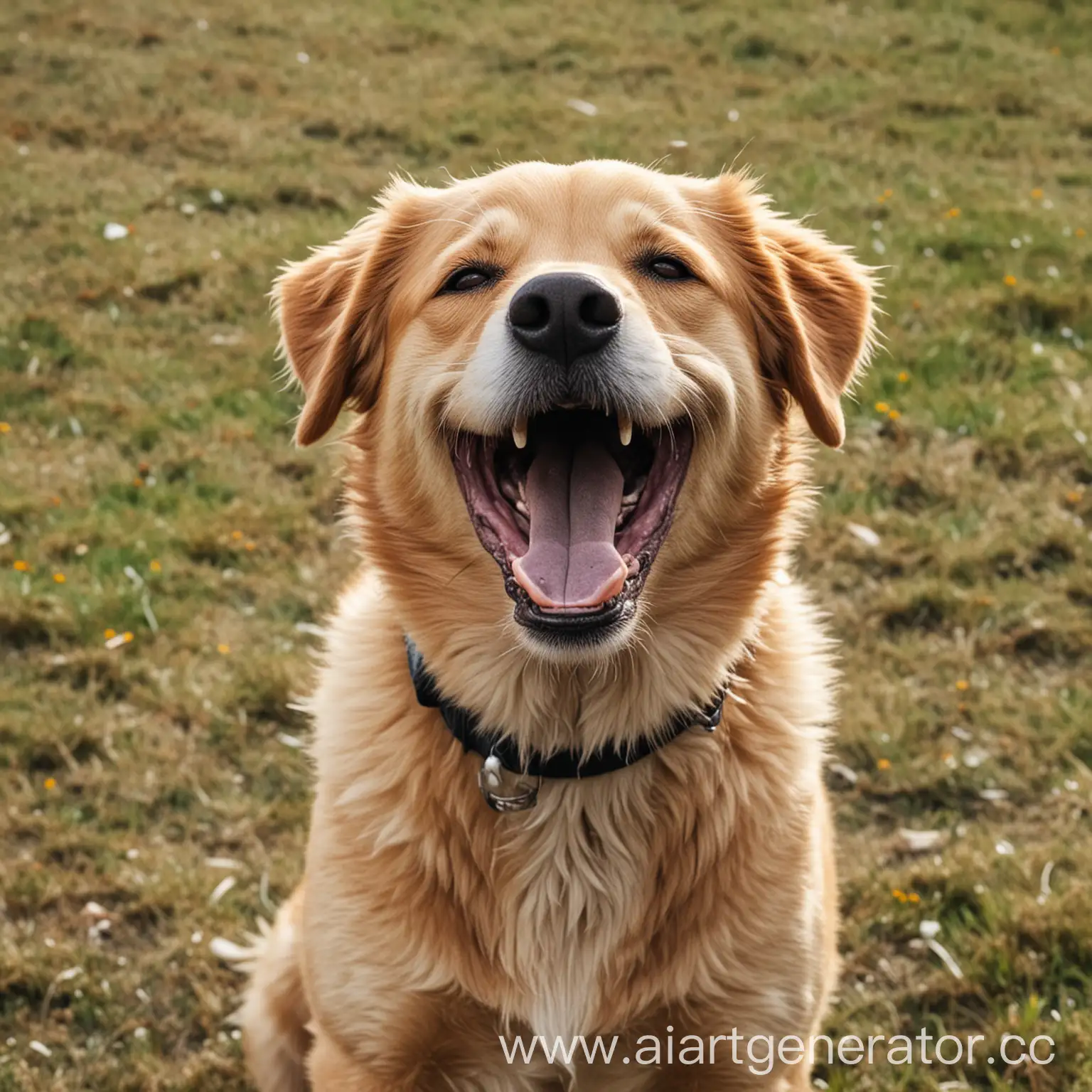 Cheerful-Golden-Retriever-Playing-Fetch-in-Sunlit-Park