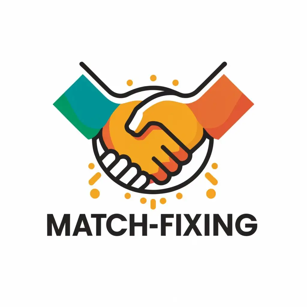 a logo design,with the text "Match-Fixing", main symbol:Handshake,Moderate,be used in Others industry,clear background