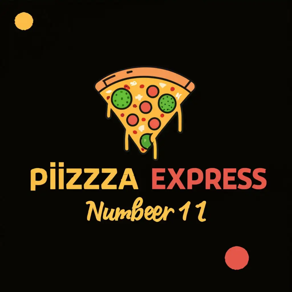 LOGO-Design-For-Pizza-Express-Number-1-Delicious-Pizza-Icon-for-TopRated-Restaurants
