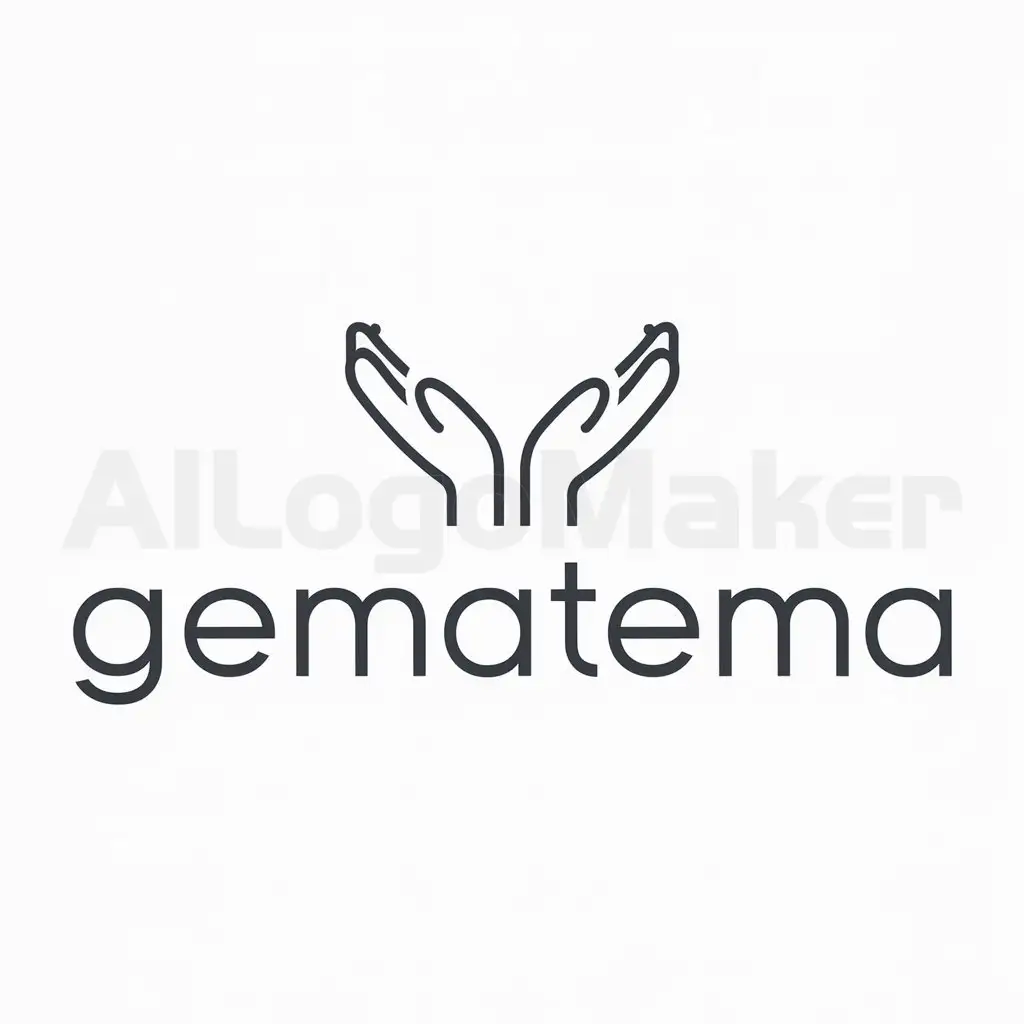 LOGO-Design-For-Gematema-Minimalistic-Hands-Down-Symbol-for-Nonprofit