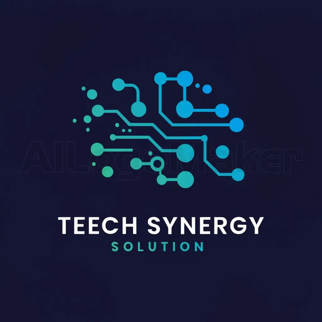 a logo design,with the text "Tech Synergy Solution", main symbol:Tech component, technology,Moderate,be used in Technology industry,clear background