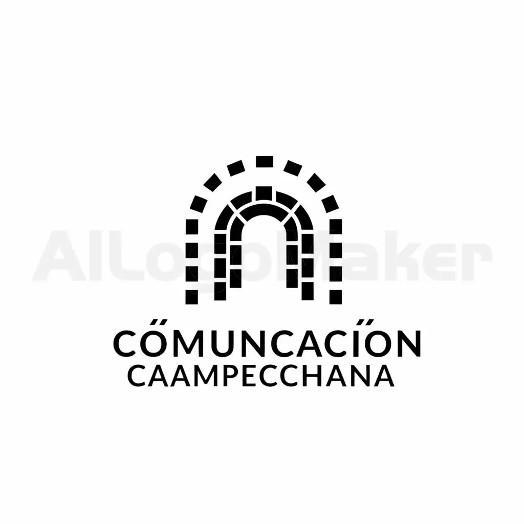 a logo design,with the text "Comunicacion Campechana", main symbol:Wall,Minimalistic,be used in News industry,clear background