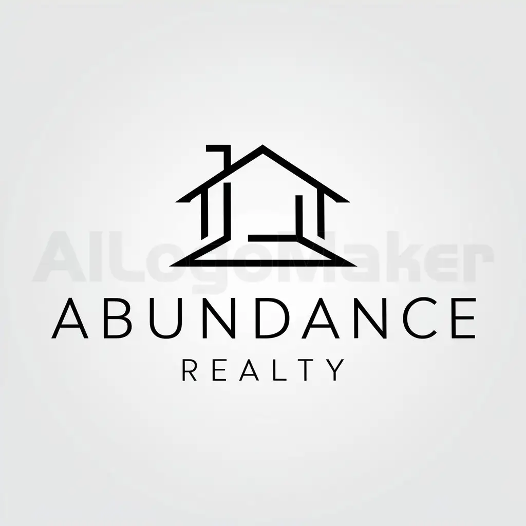 a logo design,with the text "Abundance Realty", main symbol:House and Lot,Minimalistic,be used in Real Estate industry,clear background