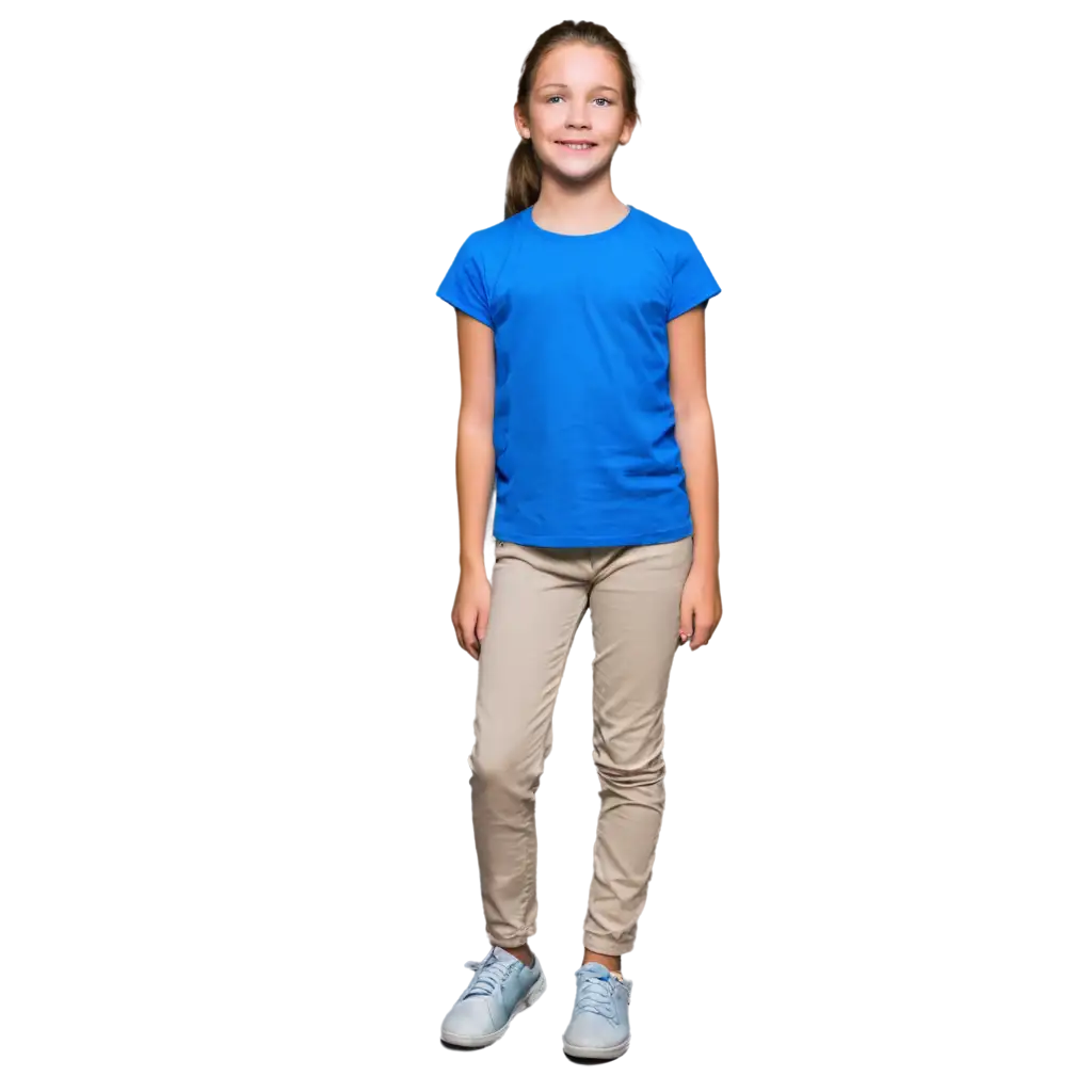 Megan McMahon (Niña De 9 Años) Lleva Camisa Azul