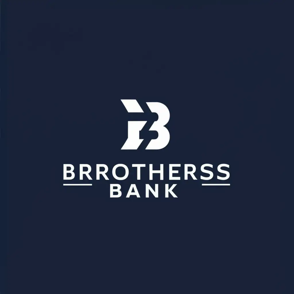 a logo design,with the text "Brothers Bank", main symbol:A bank icon with b,Moderate,be used in Finance industry,clear background