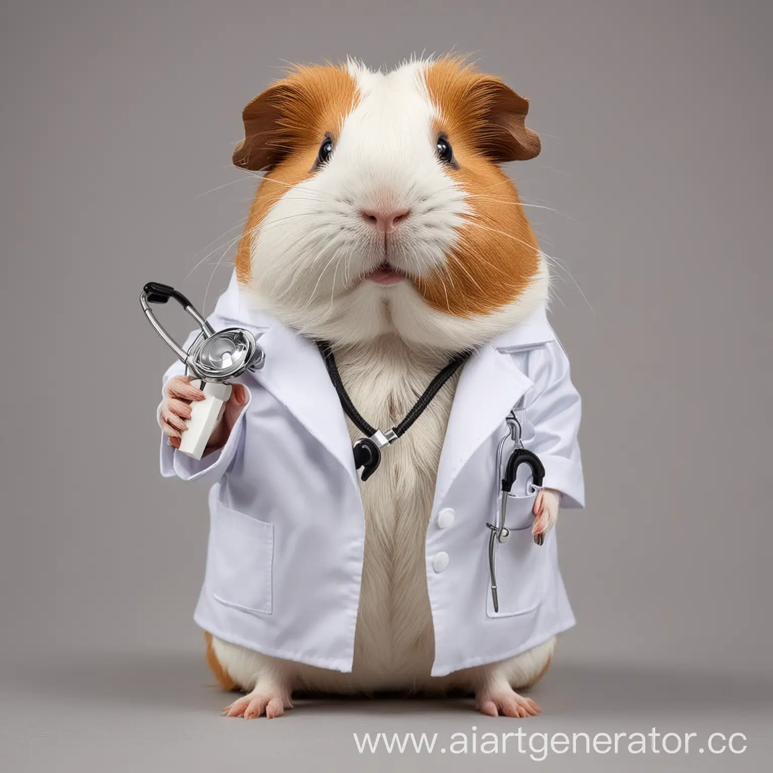 Guinea-Pig-Doctor-in-White-Coat-with-Stethoscope