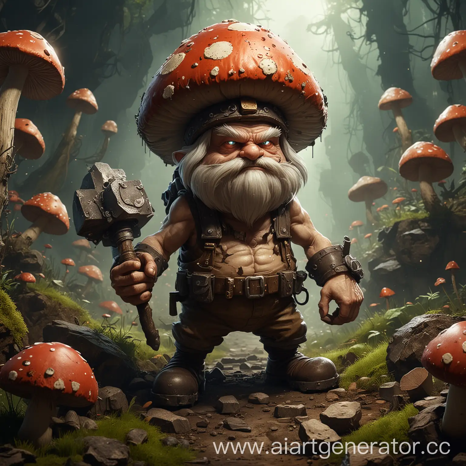 Босс шахтёр из игры legend of mushroom

