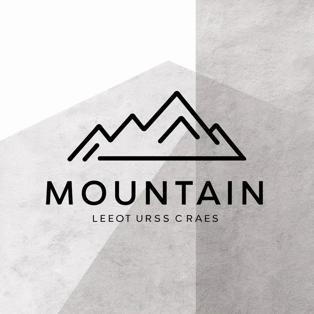 a logo design,with the text "mountain", main symbol:mountain,Moderate,clear background